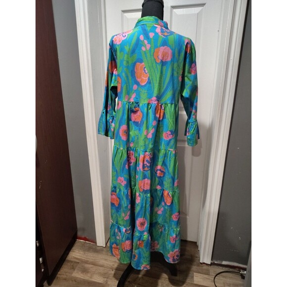 Annie Selke Pine Cone Hill Fantastic Floral Nightdress Dress Sz XL Boho Comfort - Picture 4 of 10